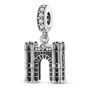 Charm Pandora in argento sterling S925 Viaggio Londra Parigi Italia Spagna Egitto Charms Perline Ciondola Perline Fit Pandora Charms con catena di serpenti immagine 5