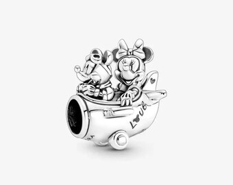 S925 Sterling Silber Pandora Charm Anhänger, Herz Birthstone, Fit Pandora Schlangenkette Charm European Armband Tier Mickey Mouse