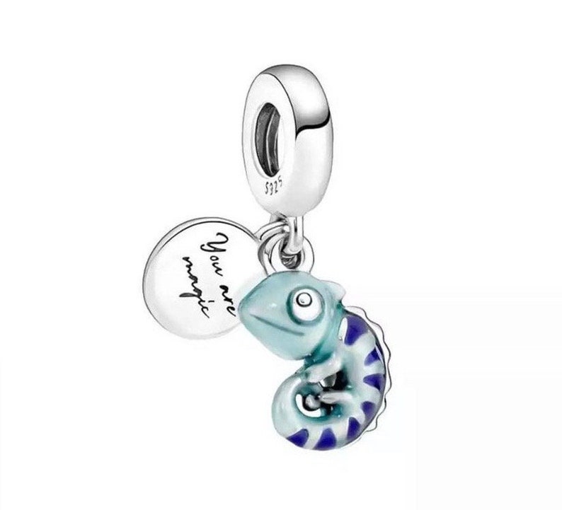 S925 Plata Esterlina Pandora Charm Camaleón Cuelga Cuentas Brillante Luciérnaga Colgante Fit Pandora Cadena De Serpiente Charm Pulsera Europea 2