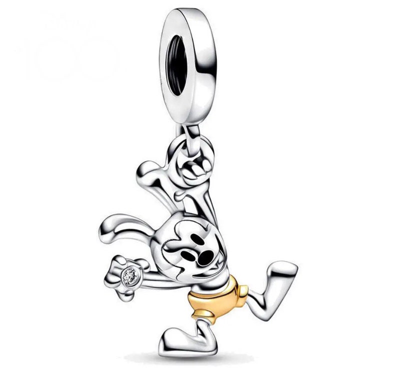 S925 Sterling Silber Pandora Charm Anhänger Disney Jubiläum Mickey Minnie Dumbo Fit Pandora Schlangenkette Charme europäischen Armband 2