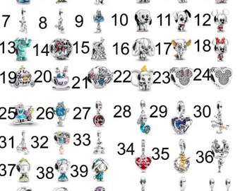 Pandora Charm Anhänger S925, Disney Serie Charm, Lilo und Stitch, Micky, Minnie Pandora Schlangenkette Armband, Geschenk für Sie