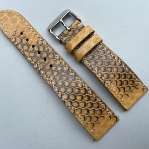 26mm/24mm/22mm/20mm/18mm/16mm Genuine Handmade Multi Color Python/Snake Leather Watch Strap Band, Leather Wrist Watch Band