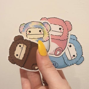 Squishmallow Bigfoot inspired sticker set | Cute sticker set | bigfoot designs | Squishmallow inspired