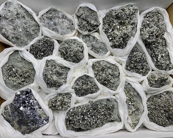 Flat Pyrite Quartz 230x300 Madan Bulgaria natural crystal minerals specimen clusters souvenirs WholesaleMineralsBox