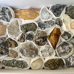 Mix flat from Bulgaria 230x300 millimeters natural crystal minerals specimen clusters souvenirs