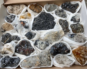 Mix flat from Bulgaria 230x300 millimetres natural crystal minerals specimen clusters