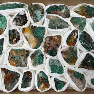 Malachite Morocco box 230x300 millimetres natural crystal minerals specimen clusters souvenirs WholesaleMineralsBox home decor