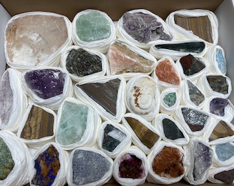 International Mix minerals flat 230x300 milimeters Madan Bulgaria natural crystal minerals specimen clusters souvenirs WholesaleMineralsBox
