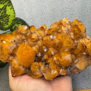 TOP Citrine natural crystal minerals specimen clusters souvenirs WholesaleMineralsBox home decor