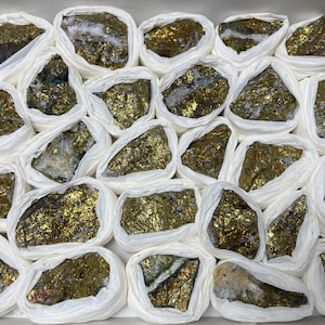 Chalcopyrite- Morocco box 230x300 millimetres natural crystal minerals specimen clusters souvenirs WholesaleMineralsBox home decor