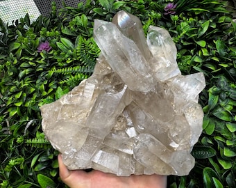 エピドートクォーツハッカリトルコ、天然水晶鉱物標本クラスターお土産