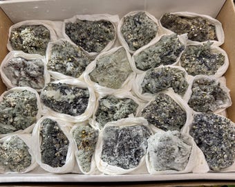 Flat Pyrite Quartz 230x300 Madan Bulgaria natural crystal minerals specimen clusters