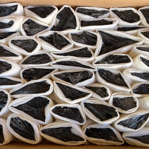 Black Kyanite box 230x300 millimetres natural crystal minerals specimen clusters souvenirs WholesaleMineralsBox home decor