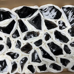 Black Obsidiane Box 230x300 millimetres natural crystal minerals specimen clusters souvenirs WholesaleMineralsBox home decor