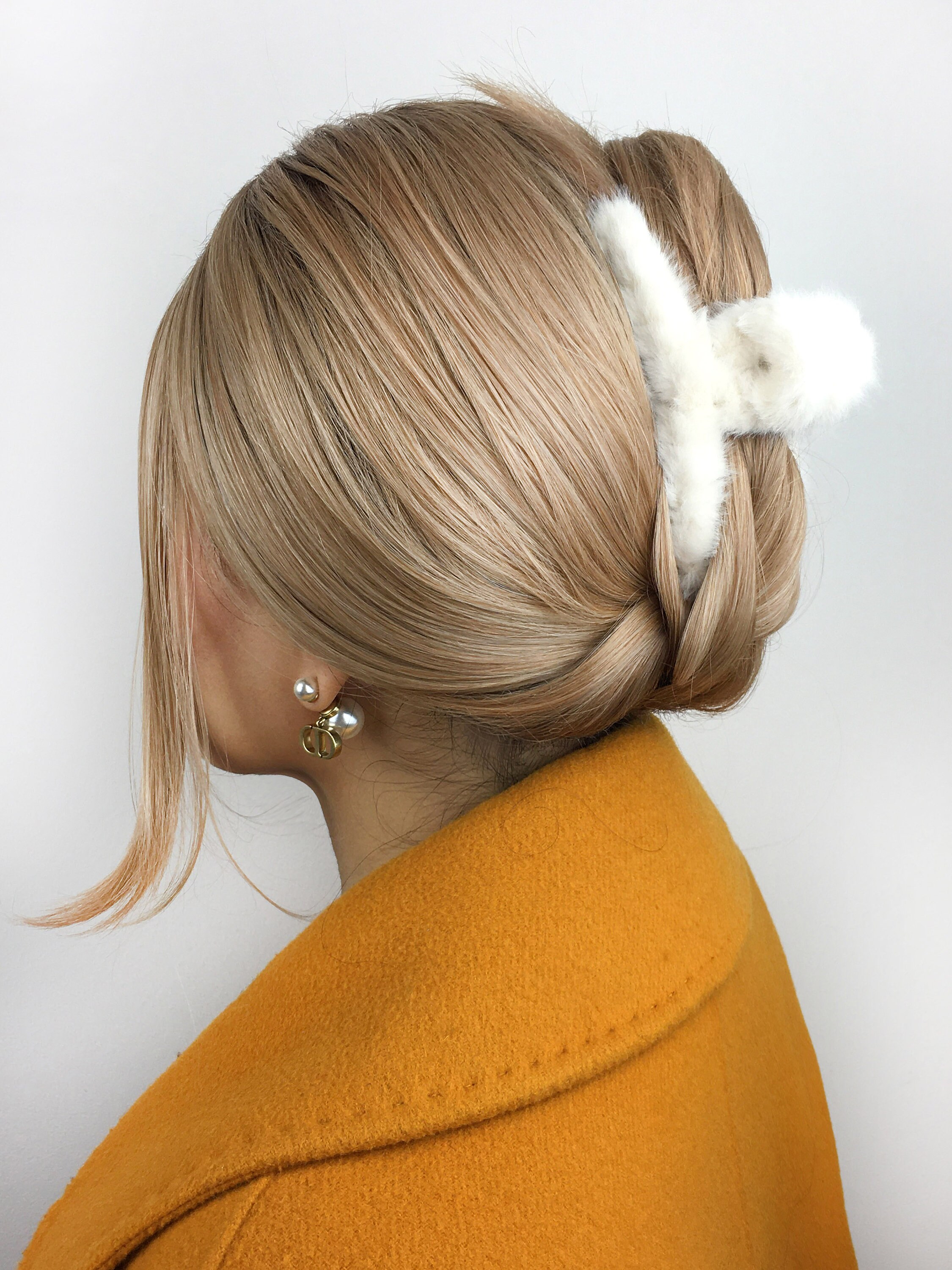 Faux Fur Hair Claw Clips for Thick Hair Bun Hair Clip Faux Fur Etsy