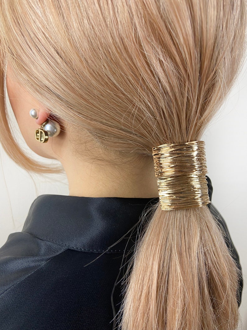 Hair Clip Ponytail Holder Metal Hair Tie Elastics Hair Bun Etsy