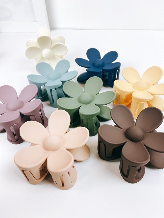 Pastel Colour Flower Hair Clips Matt Claw Clips for Thick - Etsy Israel Pastel Colour Flower Hair Clips Matt Claw Clips for Thick - Etsy Israel