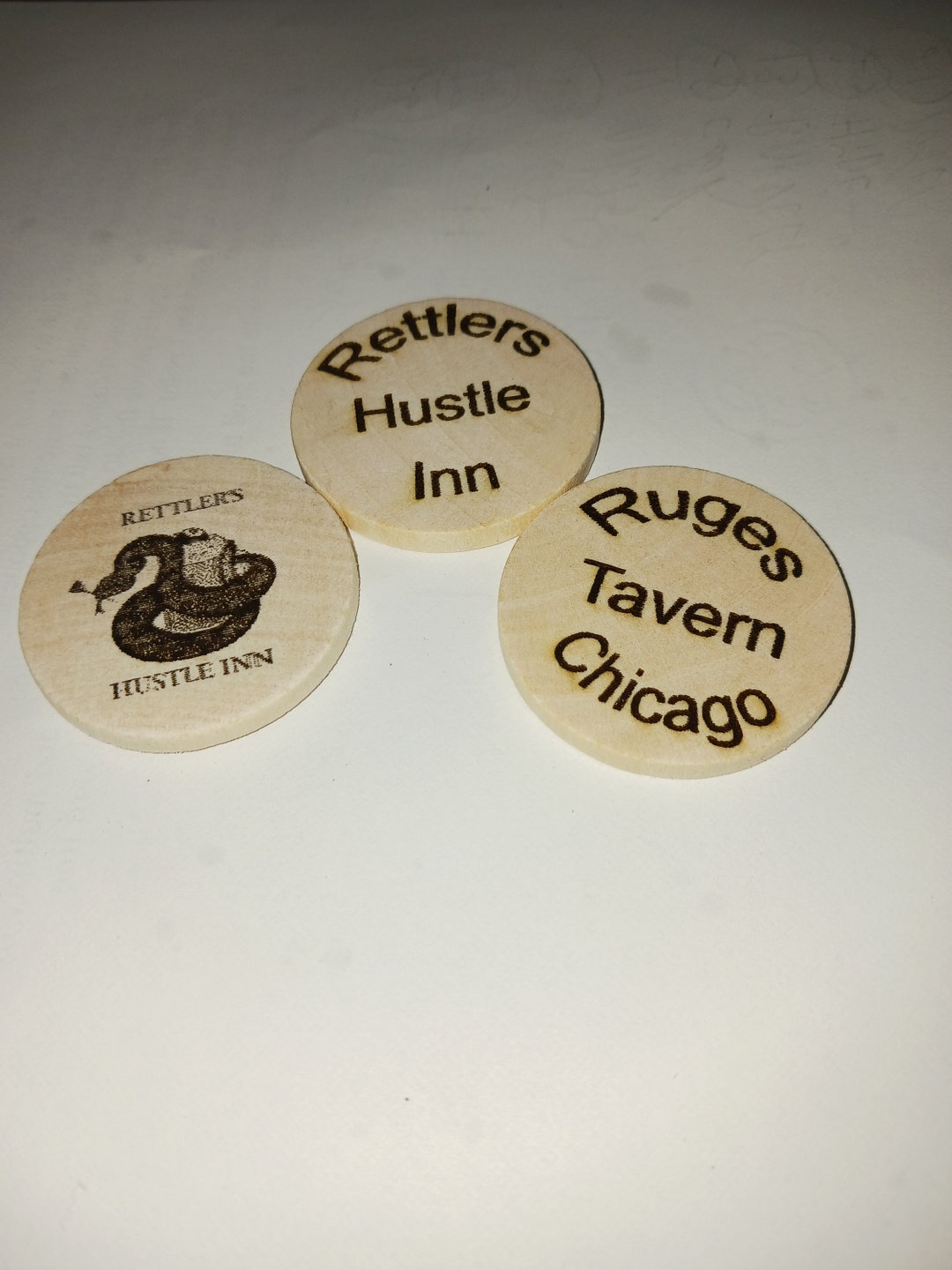 Customized Laser Engraved Drink Tokens 100 Pieces FREE SHIPPING - Etsy