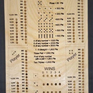 Race to 10,000 dice game FREE PERSONALIZATION + SHIPPING