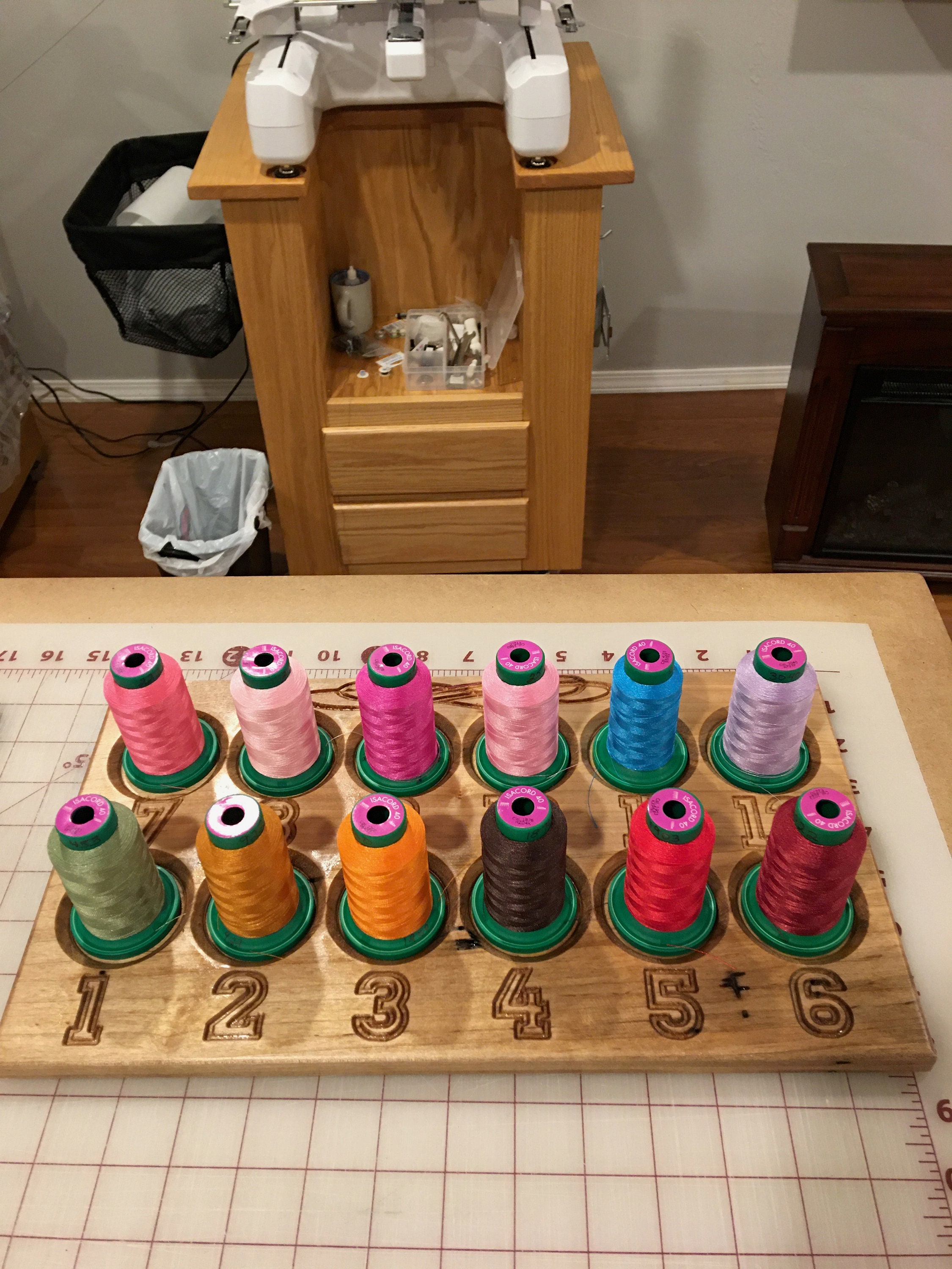 Single needle embroidery machine thread organizer  etsy Single needle embroidery machine thread organizer  etsy