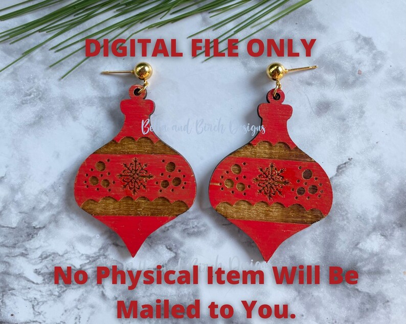 Whimsical Ornament Earrings Digital File Only Etsy