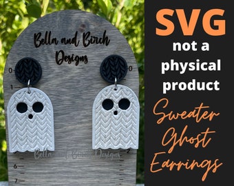 Sweater Ghost Earring SVG - Digital File Only