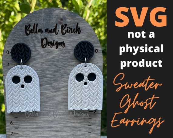 Sweater Ghost Earring SVG - Digital File Only