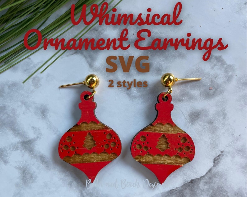 Whimsical Ornament Earrings Digital File Only Etsy