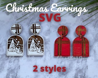 Christmas Arc Earrings - Digital File Only