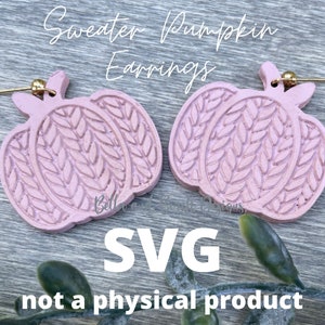 Sweater Pumpkin Earrings - Digital File Only
