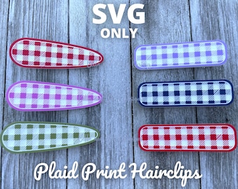 Karo Gemusterte Haarspange SVG - Nur Digitale Datei