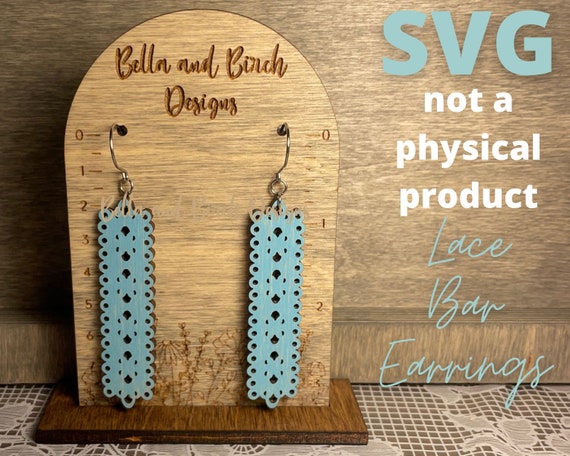 Lace Bar Earrings - Digital File Only