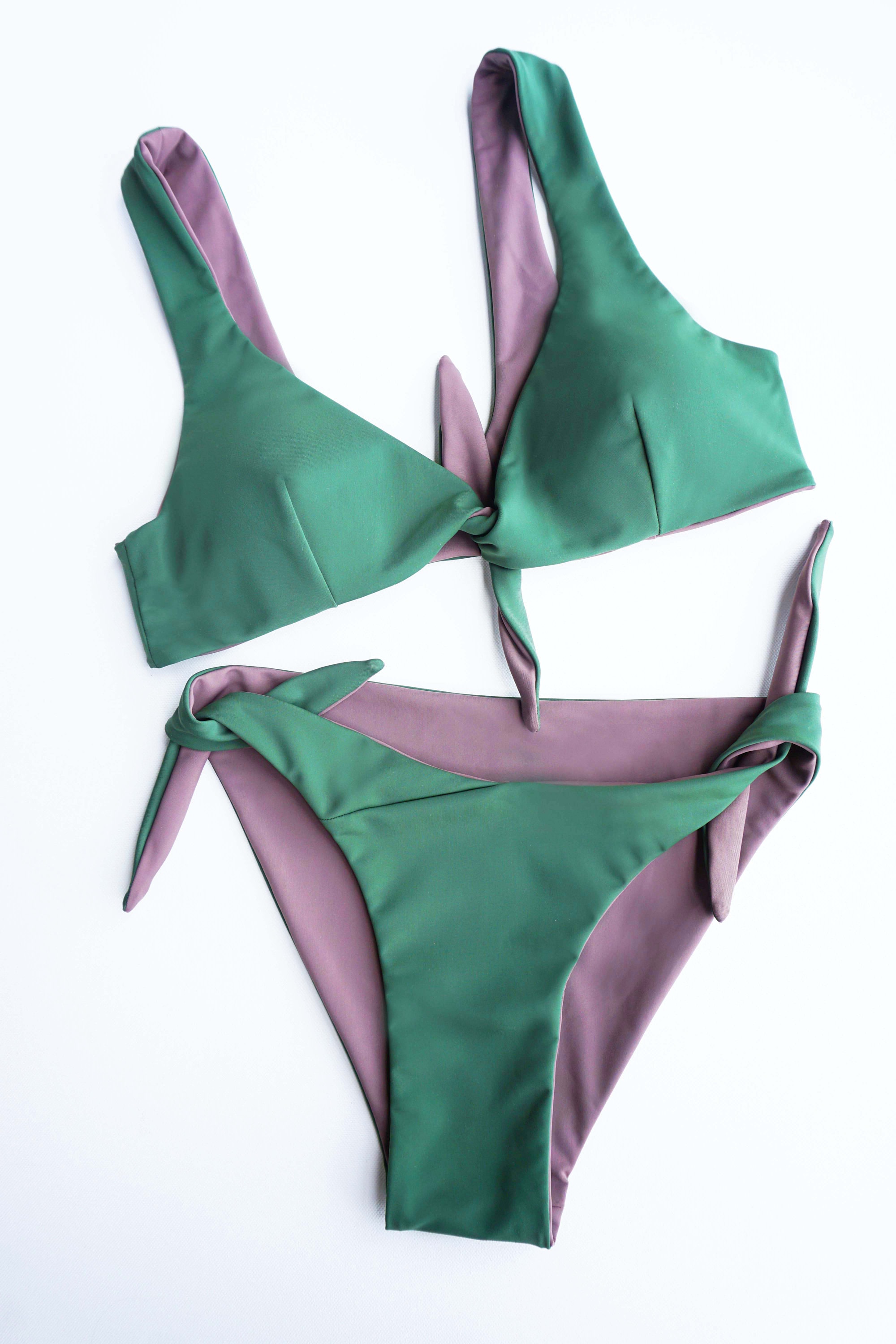 Reversible bikini set S size sustainable swimwear