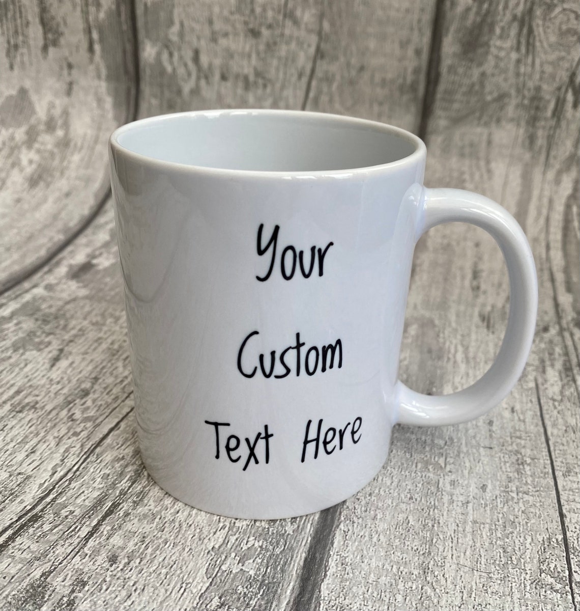 Personalised Photo Mug Text and custom photo mug double Etsy