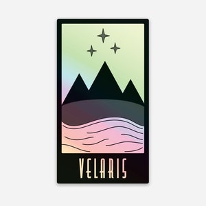 Velaris Tarot Style Holographic Sticker | ACOTAR A Court of Mist and Fury | Sarah J Maas