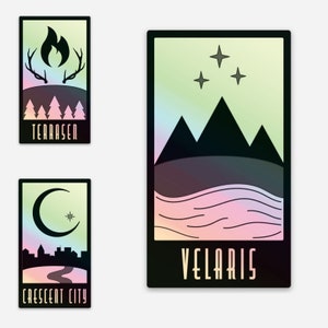 Sarah J Maas Tarot Style Holographic Sticker Bundle