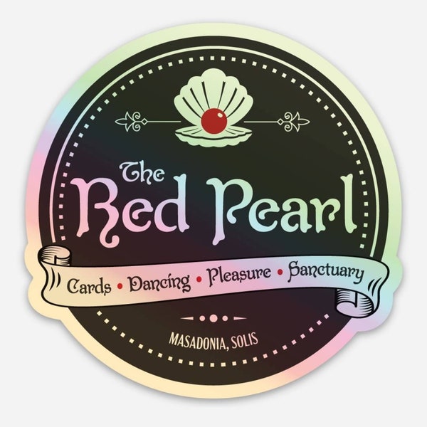 The Red Pearl HOLOGRAPHIC Vinyl Sticker | From Blood and Ash | Jennifer L Armentrout