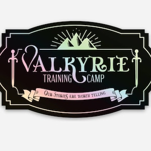 Holografische sticker Valkyrie Training Camp | ACOTAR Een hof van zilveren vlammen | Sarah J Maas
