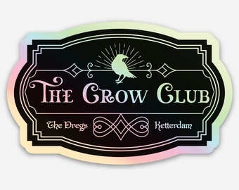 CROW CLUB Holografiskt klistermärke | Six of Crows Shadow & Bone Grishaverse | Leigh Bardugo