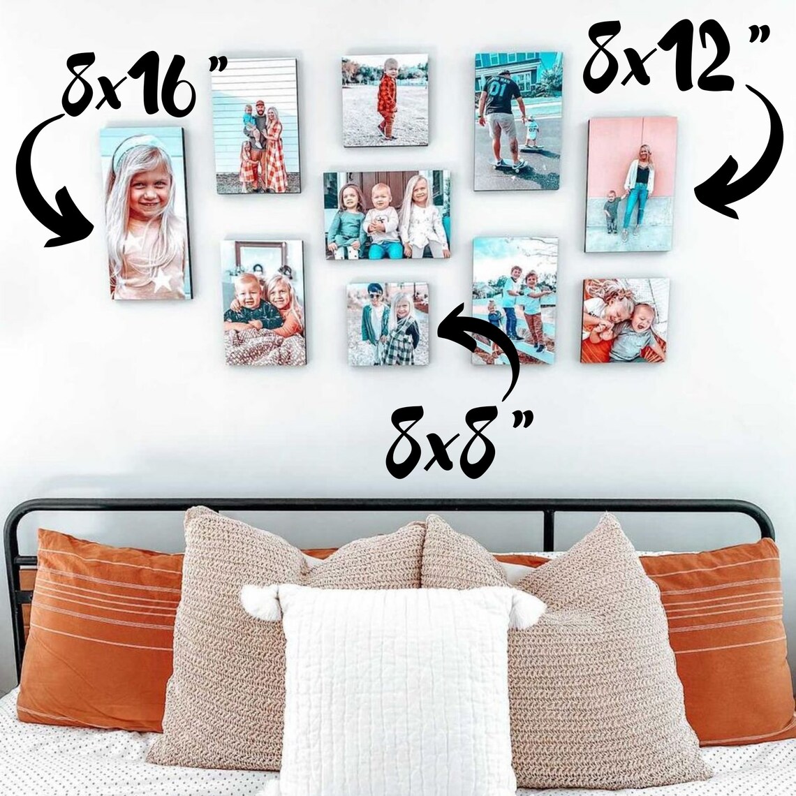 Stickable Photo Tiles Wall Collage Decor Made with Your Etsy