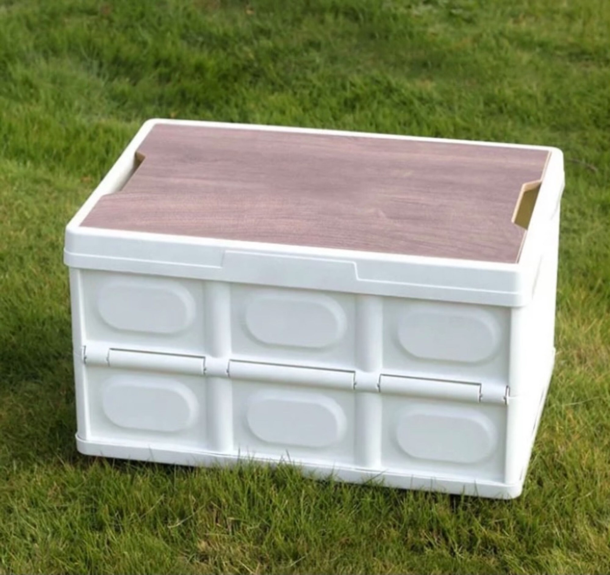 Collapsible Storage Bin with Tabletop Lid for Camping Etsy