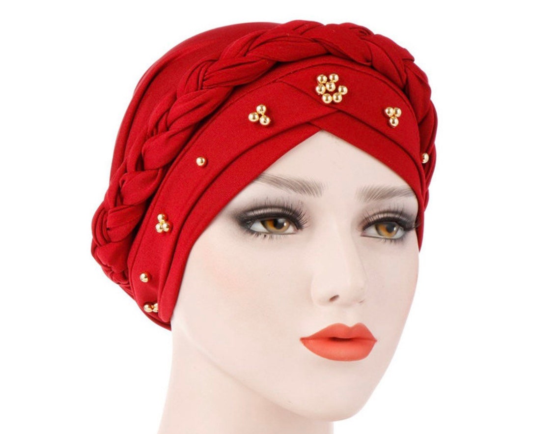 Beaded Turban Jewel Turban Headwrap Beaded Head Wrap Etsy