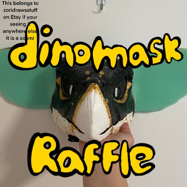 Furry dinomask raffle