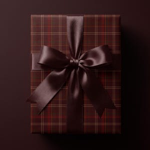 Traditional Christmas Plaid Wrapping Paper. Holiday Gift Wrap. Tartan Gift Wrap. Red Christmas Gift Wrap. Christmas Wrapping Paper Plaid