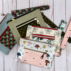 Wristlet Geldbörse, Clutch Geldbörse, Zipper Wristlet mit Schlaufe