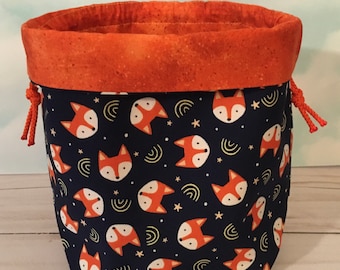 Bolsa para Projetos de Meias Feitas à Mão | Bolsa Pequena para Projetos de Tricô | Bolsa com Cordão para Fios de Meias | Bolsa para Projetos de Crochê e Viagens | Presente