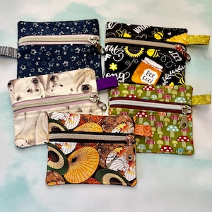 Pochette à fermeture éclair/porte-cartes de crédit/porte-cartes/mini portefeuille/étui pour écouteurs