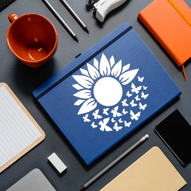 Sunflower & Butterfly Car Window Decal Nature Sticker Etsy