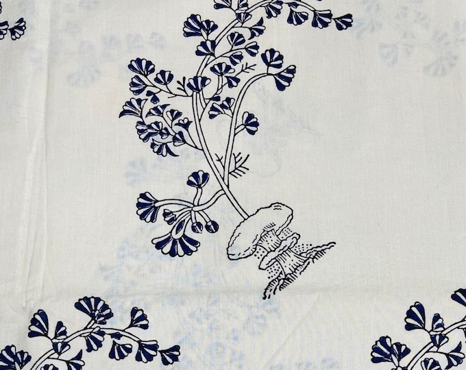 Gingko Biloba Leaf Print Cotton Blend Woven Block Print Fabric Botanica Mimosa Plants Floral Tree Fabric Kew Garden Printed Faric FAB288