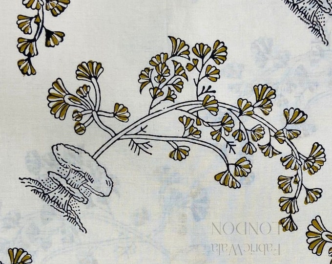 Hand Block Print 100% Cotton Fabric FAB288